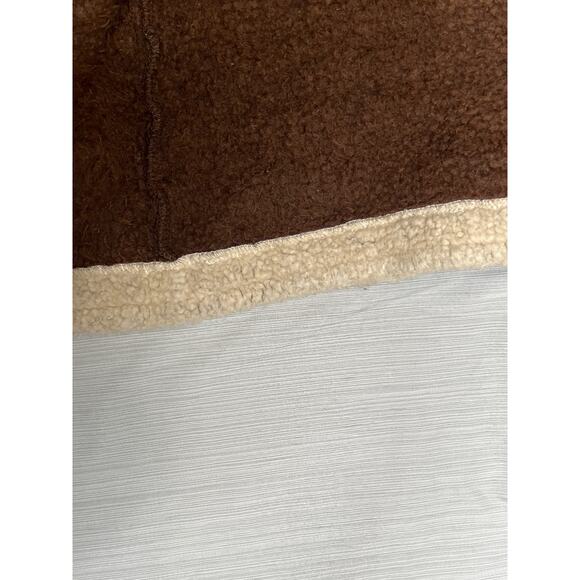 Kuhl size M jacket brown/cream zip up hooded soft cozy **flaws see photos - Picture 10 of 10